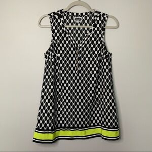Women’s Mud Pie black patterned sleeveless blouse size small S